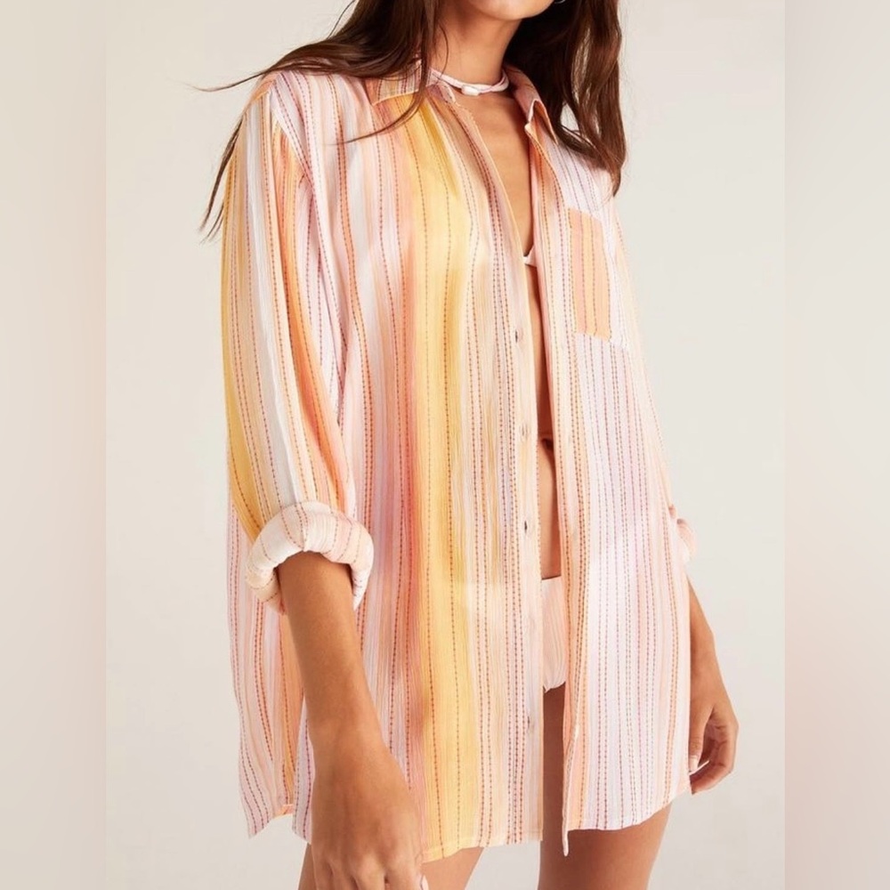 Z Supply Multicolor Striped Swim Coverup